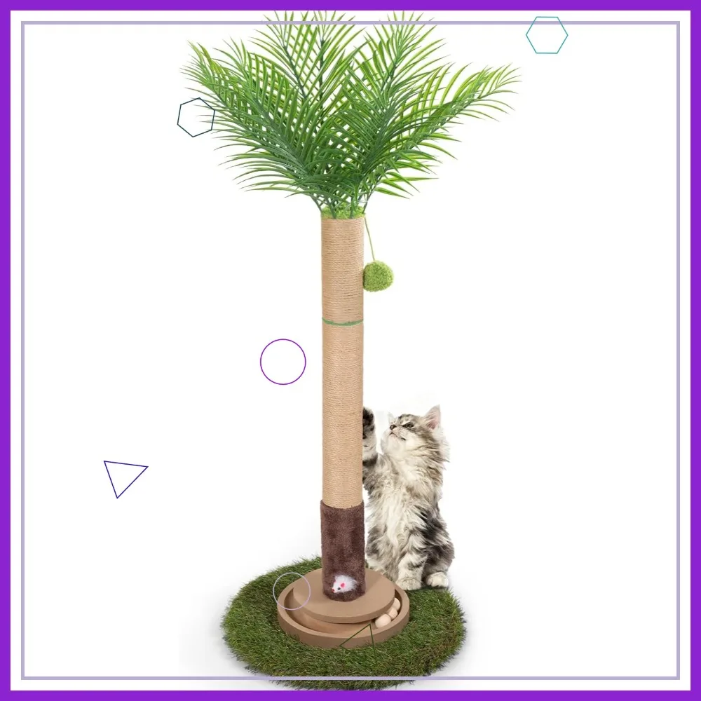 Когтеточка для кошек высотой 35 дюймов с сизалевым канатом, подвесным мячиком и интерактивной игрушкой-мышкой для домашних кошек
Когтеточка для кошек высотой 35 дюймов с сизалевым канатом, подвесным мячиком и интерактивной игрушкой-мышкой для домашних кошек