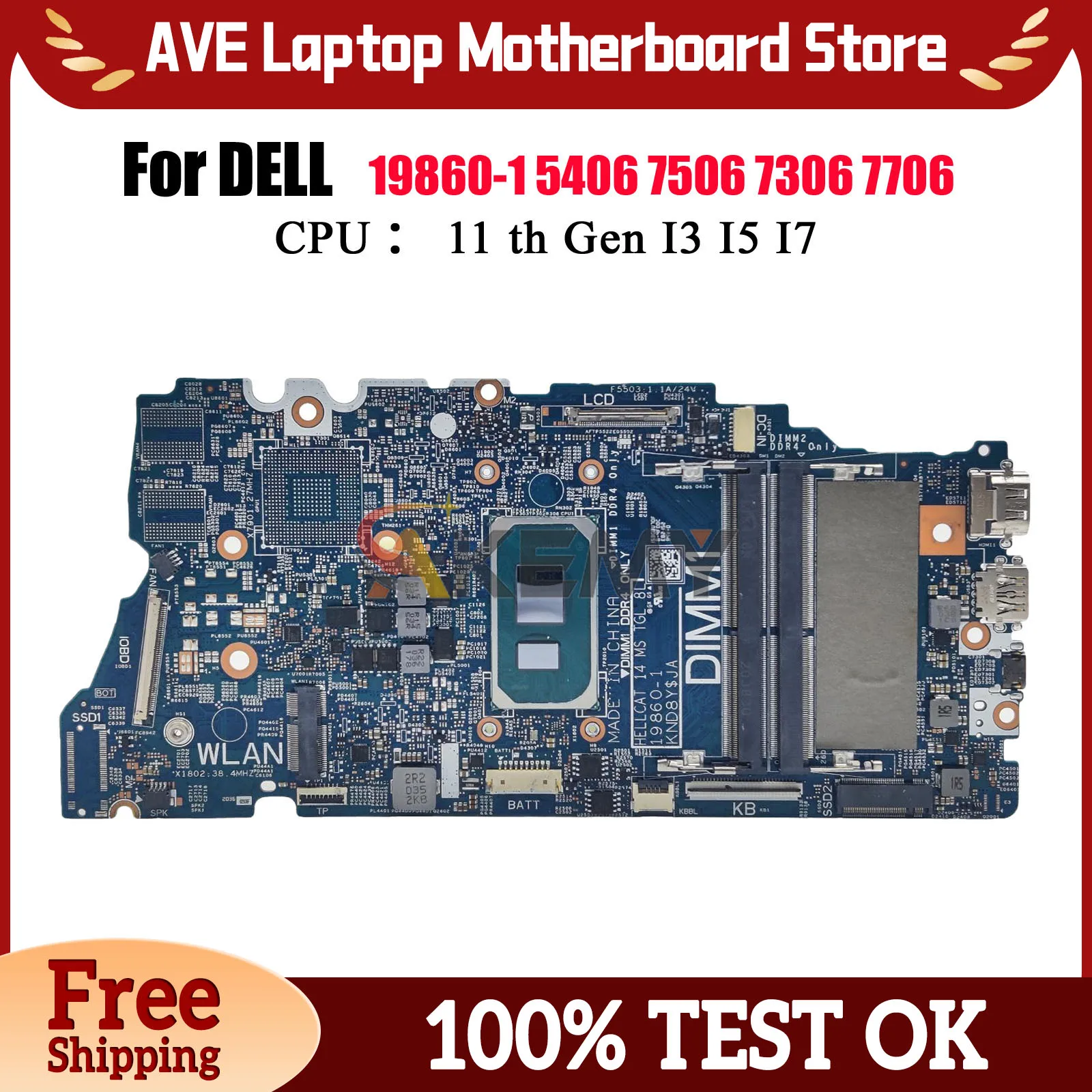 Материнская плата для ноутбука Dell Inspiron 14 7506 7306 5406 7706 2 в 1 19860-1 с процессором i5 i7 CN-0FW6F0 0VMRNH 100% полностью протестирована 
Материнская плата для ноутбука Dell Inspiron 14 7506 7306 5406 7706 2 в 1 19860-1 с процессором i5 i7 CN-0FW6F0 0VMRNH 100% полностью протестирована