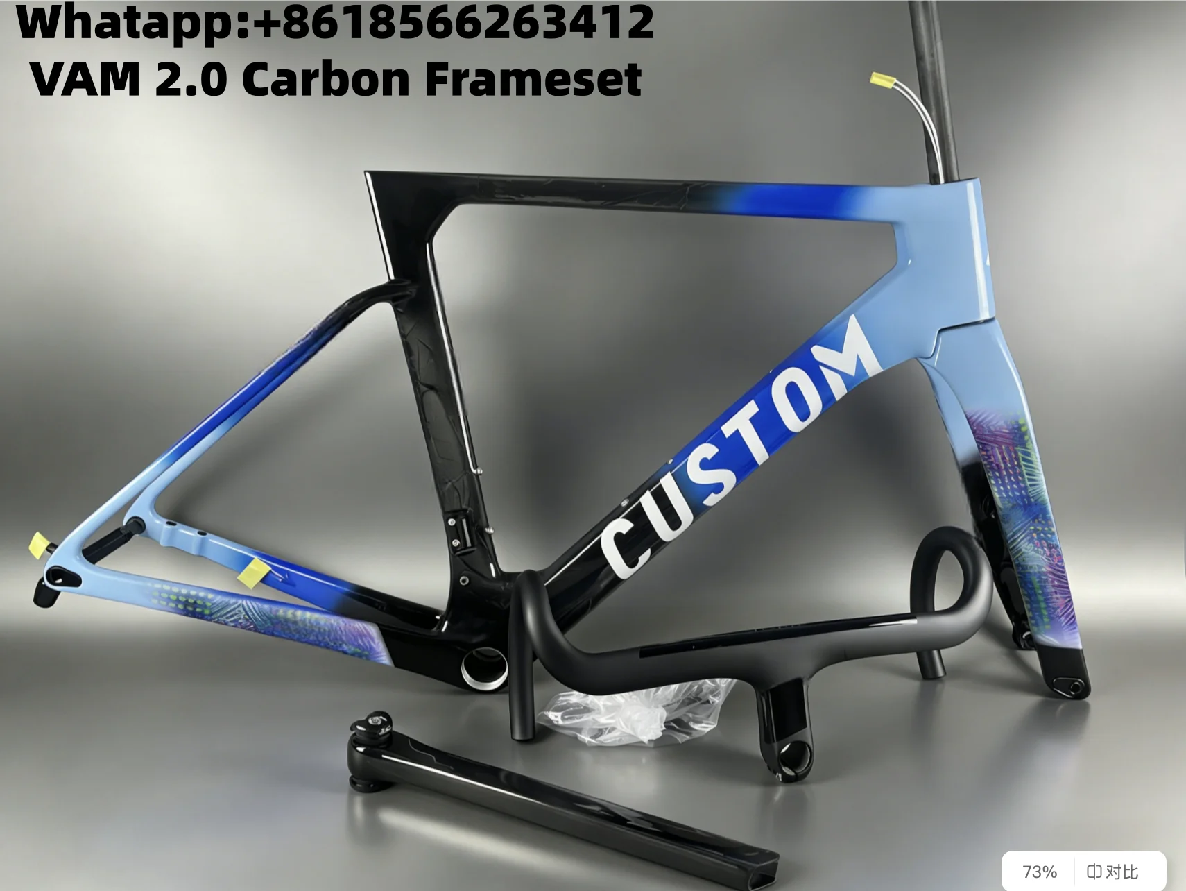 Карбоновая рама для шоссейного велосипеда Ostro VAM, синяя, с дисковыми тормозами и рулем, индивидуальная покраска, логотип, доставка DPD
Карбоновая рама для шоссейного велосипеда Ostro VAM, синяя, с дисковыми тормозами и рулем, индивидуальная покраска, логотип, доставка DPD