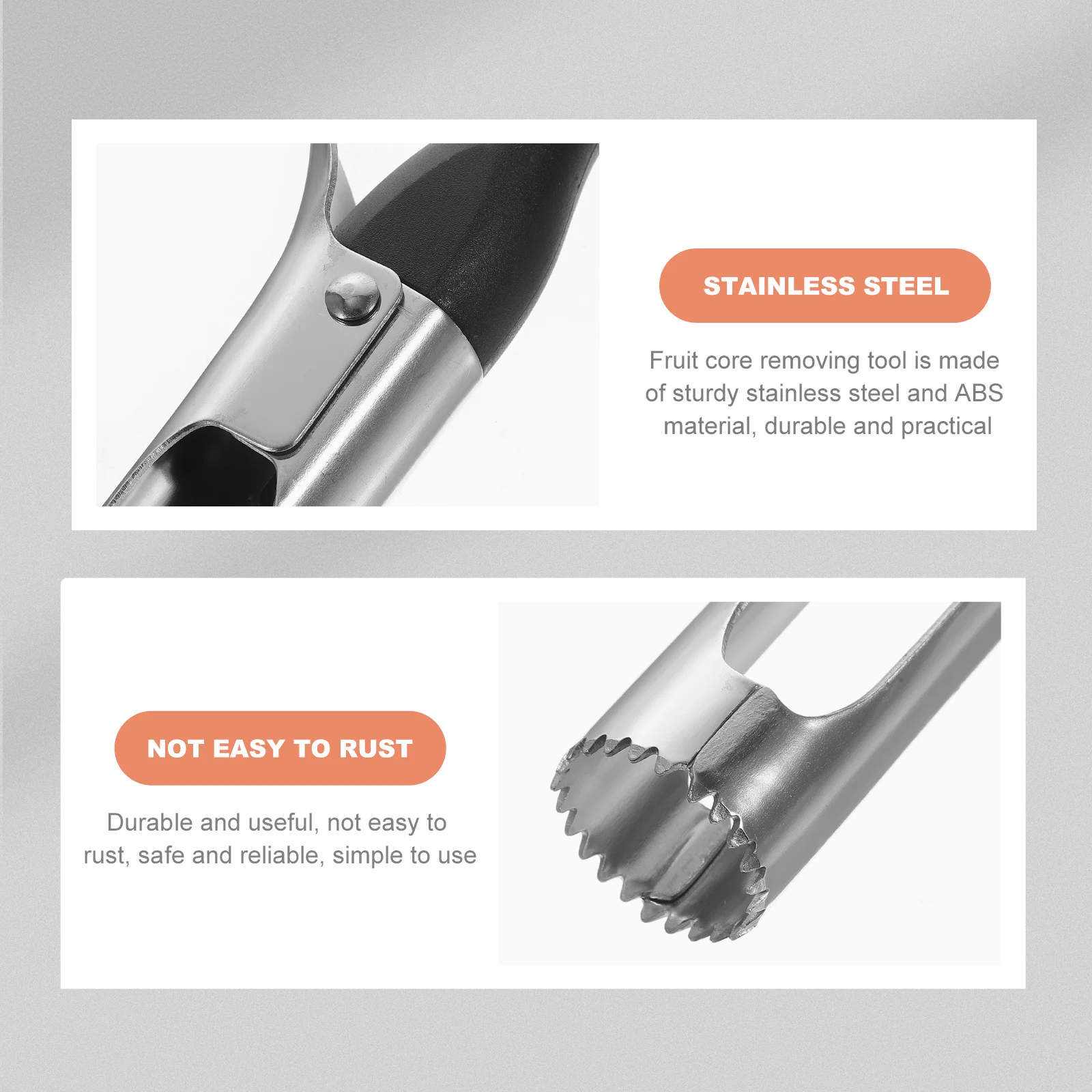 2Pcs Fruit Core Remover Stainless Steel Pear Core Removing Tool Kitchen Tool for Apples and Medium Fruits
2Pcs Fruit Core Remover Stainless Steel Pear Core Removing Tool Kitchen Tool for Apples and Medium Fruits