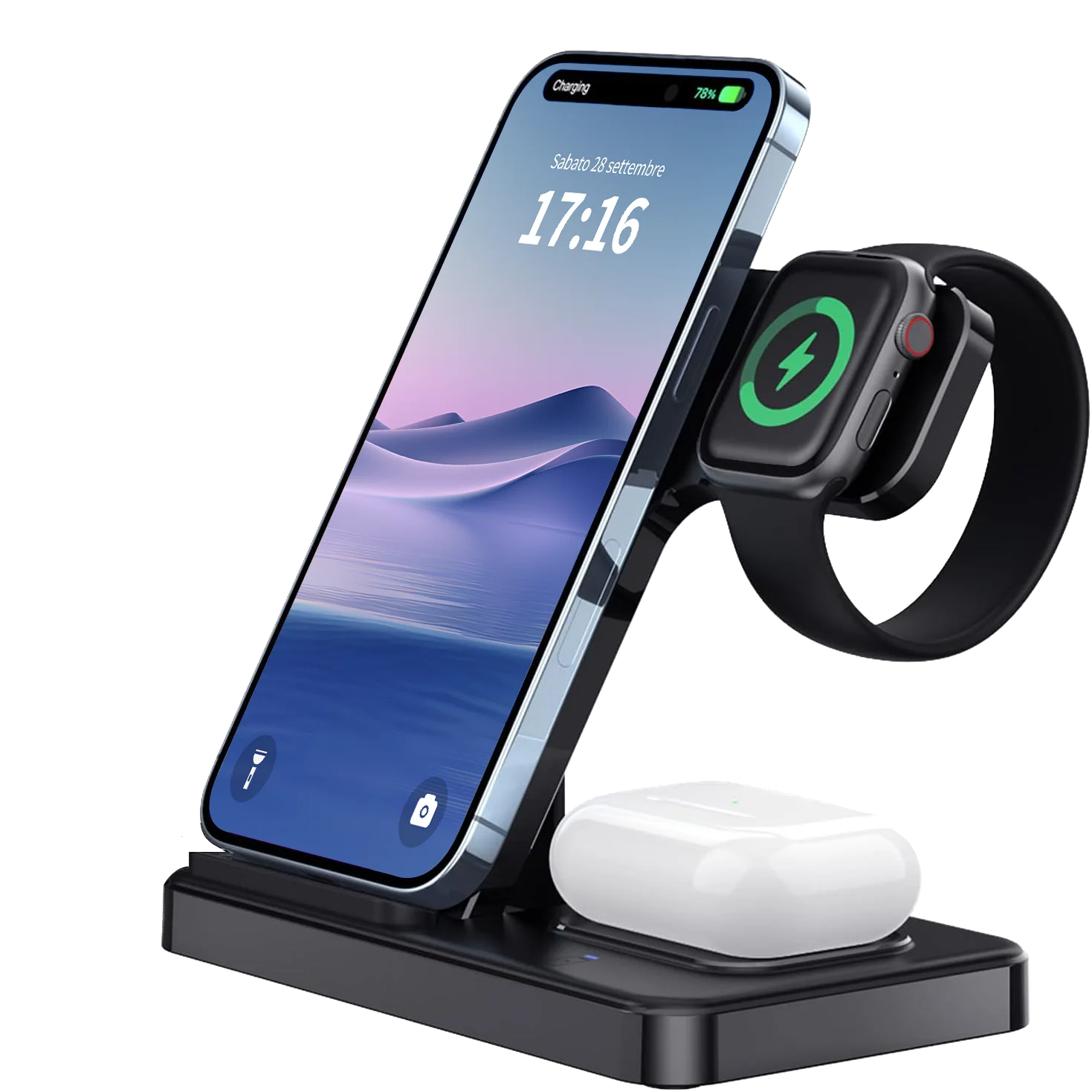 Wireless charger 3in1 Foldable Charging Station For iPhone 16 15 14 13 12 11 XS XR 8 iWatch 10 9 8 7 6 5 4 3 2 Airpods 4 3 2 Pro
Wireless charger 3in1 Foldable Charging Station For iPhone 16 15 14 13 12 11 XS XR 8 iWatch 10 9 8 7 6 5 4 3 2 Airpods 4 3 2 Pro