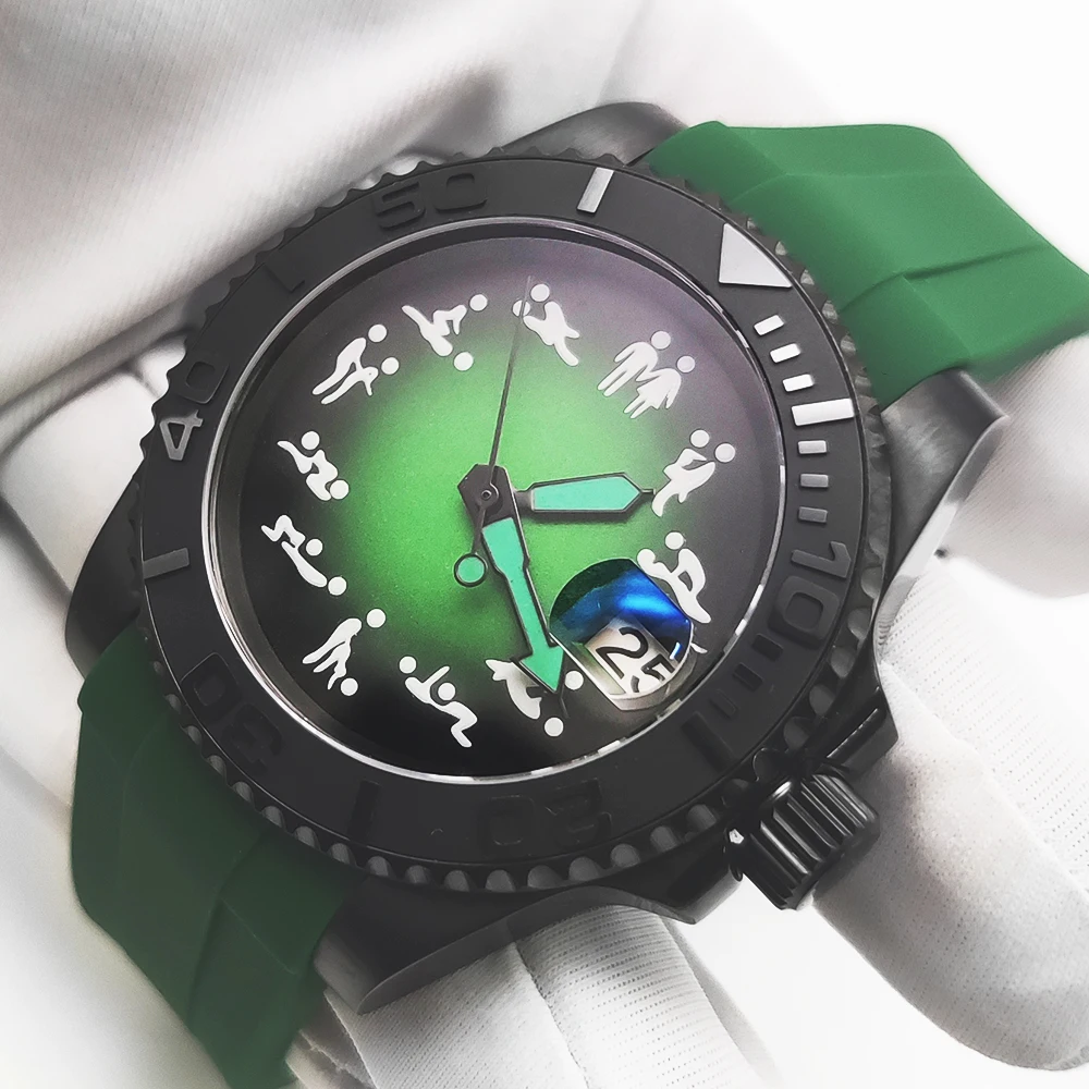 40MM No Logo Automatic Men's Watch Waterproof Solid Case Ceramic Bezel NH35 Men's Watch Automatic Mechanical Watches
40MM No Logo Automatic Men's Watch Waterproof Solid Case Ceramic Bezel NH35 Men's Watch Automatic Mechanical Watches