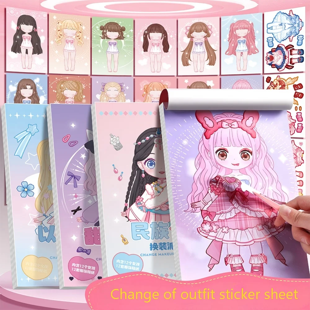 Super Cute Dress Up Stickers for Girls Kids Makeup DIY Cartoon Handmade Educational Puzzle Sticker Book Craft Decoration
Super Cute Dress Up Stickers for Girls Kids Makeup DIY Cartoon Handmade Educational Puzzle Sticker Book Craft Decoration