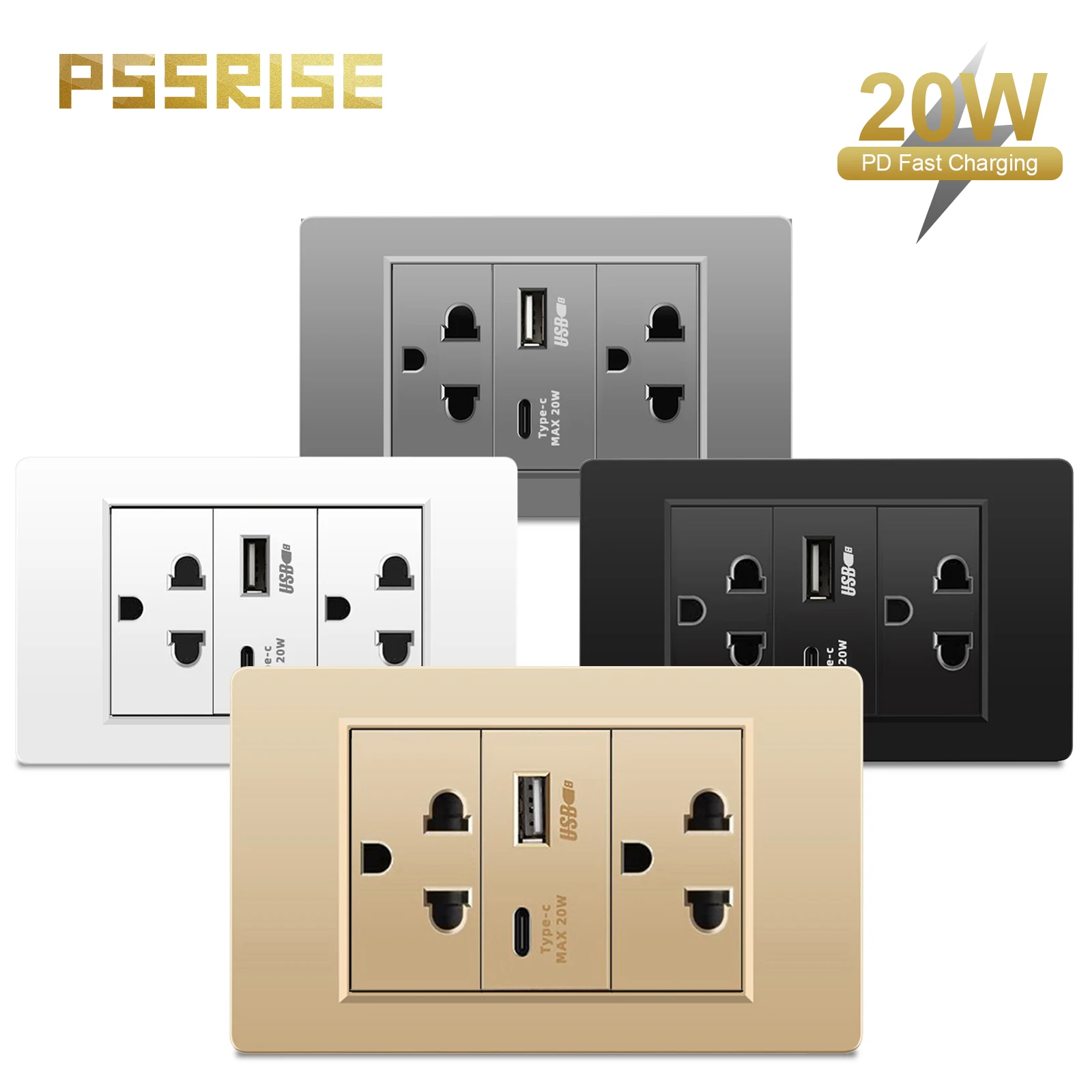 Розетка PSSRISE (стандарт Таиланд) с быстрой зарядкой 20 Вт, AC 110-250 В, 118*74 мм, огнестойкая панель из поликарбоната, тайская электрическая настенная розетка
Розетка PSSRISE (стандарт Таиланд) с быстрой зарядкой 20 Вт, AC 110-250 В, 118*74 мм, огнестойкая панель из поликарбоната, тайская электрическая настенная розетка