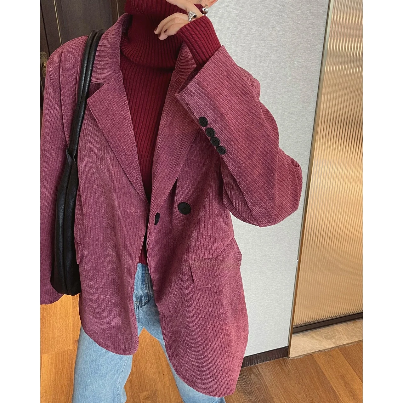 Corduroy Suit Jaet Women Loose Ele Autumn Winter New Sle Korean Retro Coat Slimming Faionable Long Sve Regular L...
Corduroy Suit Jaet Women Loose Ele Autumn Winter New Sle Korean Retro Coat Slimming Faionable Long Sve Regular L...