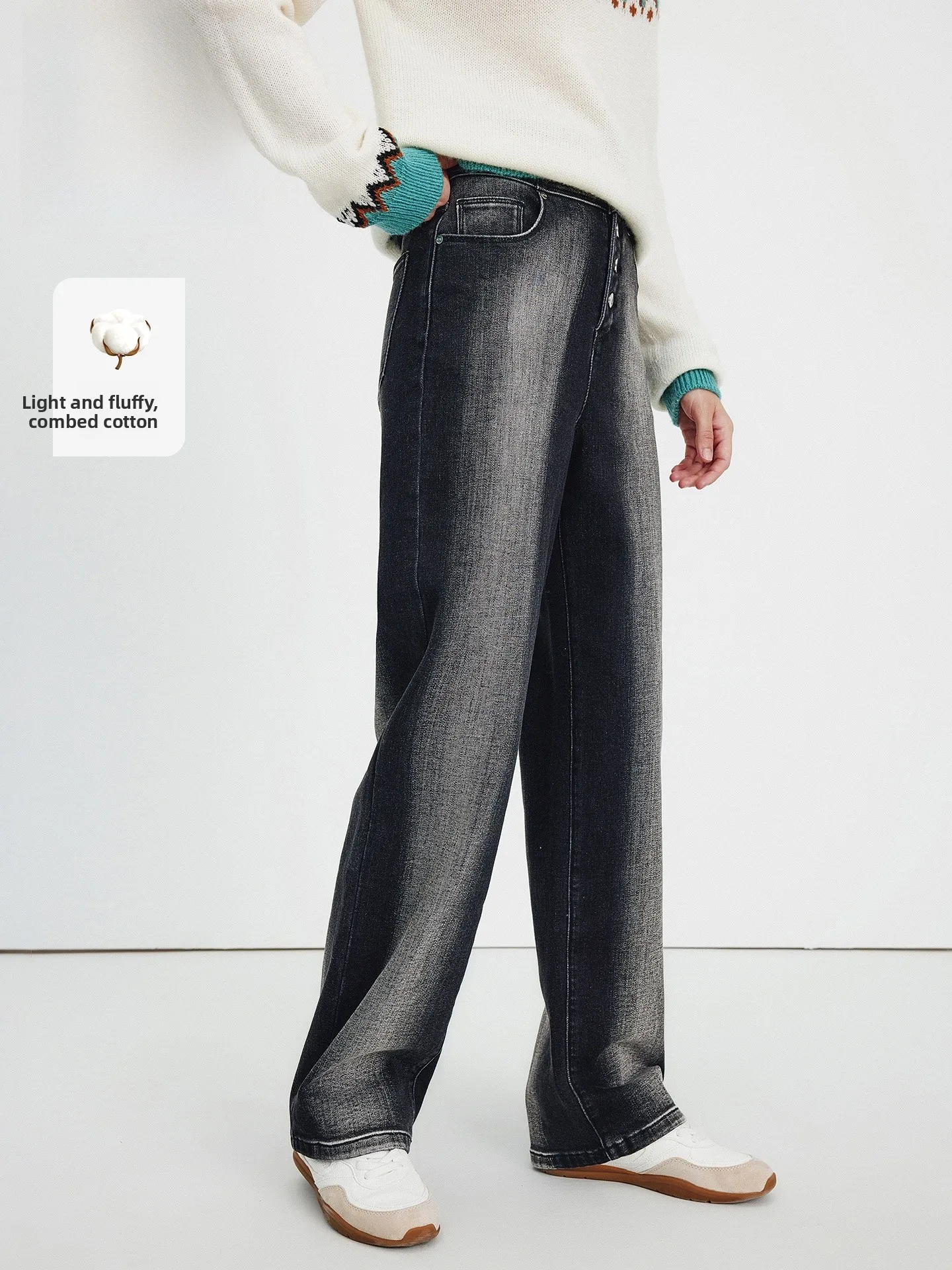 Navigare High Waist Women's Casual Jeans Waed Denim Straight Leg Trousers Autumn Faion Comfortable Cotton Blend Bla
Navigare High Waist Women's Casual Jeans Waed Denim Straight Leg Trousers Autumn Faion Comfortable Cotton Blend Bla