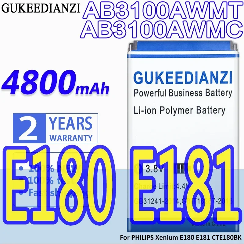 AB3100AWMT AB3100AWMC 4800mAh For PHILIPS Xenium E180 E181 CTE180BK Mobile Phone Battery High Capacity
AB3100AWMT AB3100AWMC 4800mAh For PHILIPS Xenium E180 E181 CTE180BK Mobile Phone Battery High Capacity