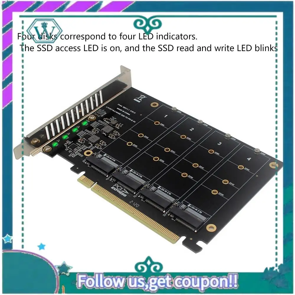 A75Q-PCIE к NVME 4-х отсеков M2 M Key Type SSD к адаптеру карты расширения PCIE16X для автомобиля
A75Q-PCIE к NVME 4-х отсеков M2 M Key Type SSD к адаптеру карты расширения PCIE16X для автомобиля