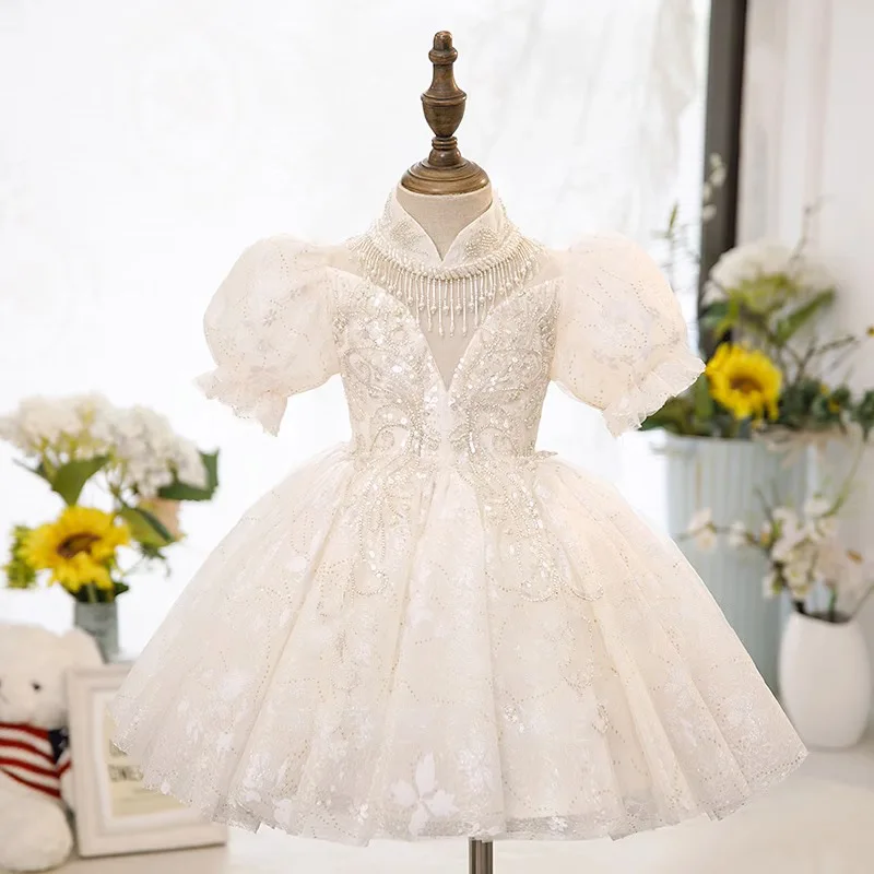 Elegant Toddler Girls Sequin Lace Princess Dress Flower Girls Wedding Dress For Kids Party Dresses Girl Children Communion Gown
Elegant Toddler Girls Sequin Lace Princess Dress Flower Girls Wedding Dress For Kids Party Dresses Girl Children Communion Gown