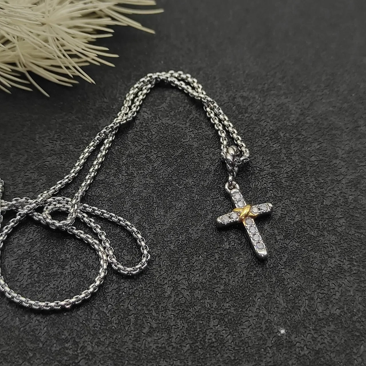 S925 Collier en argent Sterling nouvelle petite croix X со стразами, шести классика, превосходно Simple,étro,bijoux de luxe
S925 Collier en argent Sterling nouvelle petite croix X со стразами, шести классика, превосходно Simple,étro,bijoux de luxe