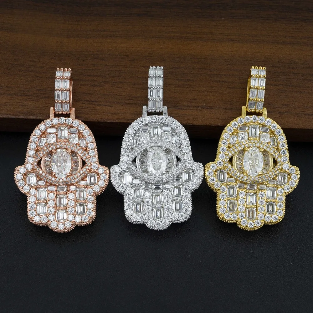Hiphop Iced Out 5a Zircon Hamsa Hand Pendant for Men Yellow Gold Plated Cubic Zirconia Fatima Pendant Necklace Birthday Gift
Hiphop Iced Out 5a Zircon Hamsa Hand Pendant for Men Yellow Gold Plated Cubic Zirconia Fatima Pendant Necklace Birthday Gift