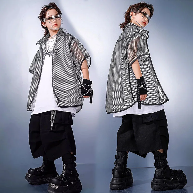 2025 Boys Hip Hop Clothing Street Dance Costume Baggy Net Shirt Shorts Summer Kids Jazz Performance Clothes Girls Suit BL16238
2025 Boys Hip Hop Clothing Street Dance Costume Baggy Net Shirt Shorts Summer Kids Jazz Performance Clothes Girls Suit BL16238