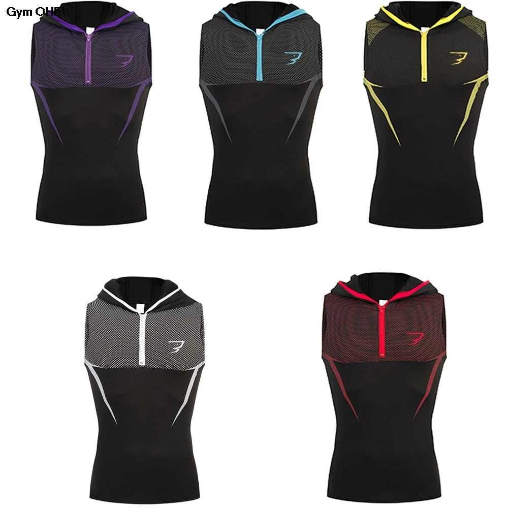 ONYX5.0 Hooded Vests Men Running SHARK Tank Top Sleeveless Tight Sport Vest Gym Fitness Sportshirts Jogging Compression Singlet
ONYX5.0 Hooded Vests Men Running SHARK Tank Top Sleeveless Tight Sport Vest Gym Fitness Sportshirts Jogging Compression Singlet
