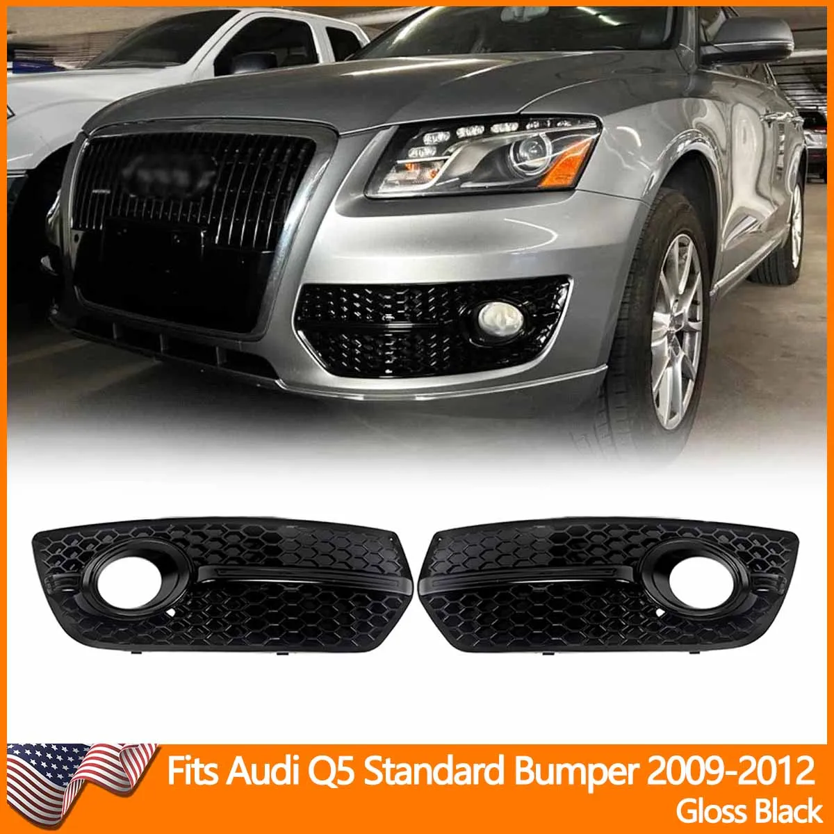 SAIQINGSP Front Bumper Fog Light Bezels For Audi Q5 Standard 2009 2010 2011 2012 Car Accessories 8R0807681E 8R0807682E Honeycomb Mesh Radiator Grid
SAIQINGSP Front Bumper Fog Light Bezels For Audi Q5 Standard 2009 2010 2011 2012 Car Accessories 8R0807681E 8R0807682E Honeycomb Mesh Radiator Grid