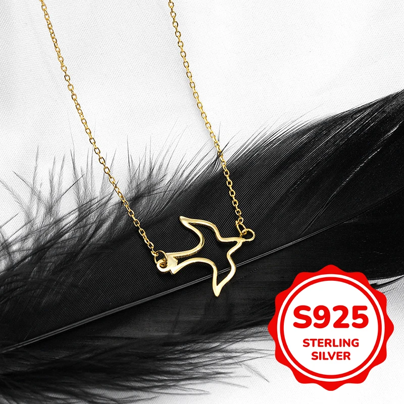 s925 sterling silver 'free bird' necklace for women's clavicle chain light luxury classic elegant fashion retro simple casual
s925 sterling silver 'free bird' necklace for women's clavicle chain light luxury classic elegant fashion retro simple casual