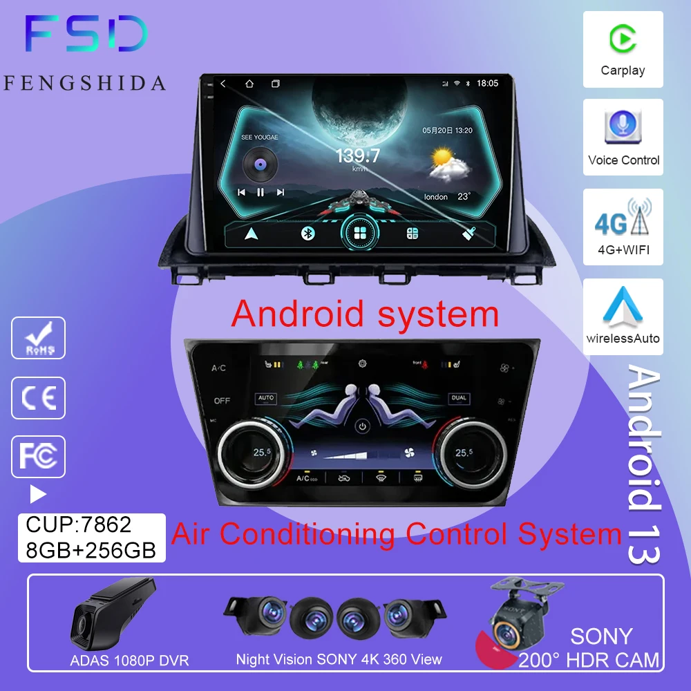 Android 13 Car Radio For Mazda 3 Axela 2014 - 2019 Multimedia Radio Player GPS Navigation Video Stereo Audio Head Unit 2DIN DVD
Android 13 Car Radio For Mazda 3 Axela 2014 - 2019 Multimedia Radio Player GPS Navigation Video Stereo Audio Head Unit 2DIN DVD