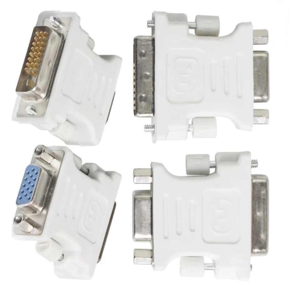 100pcs DVI-I 24+5 24+1 Pin DVI Male to VGA Female Video Adapter Converter for Laptop PC Computer HDTV Monitor Projector
100pcs DVI-I 24+5 24+1 Pin DVI Male to VGA Female Video Adapter Converter for Laptop PC Computer HDTV Monitor Projector