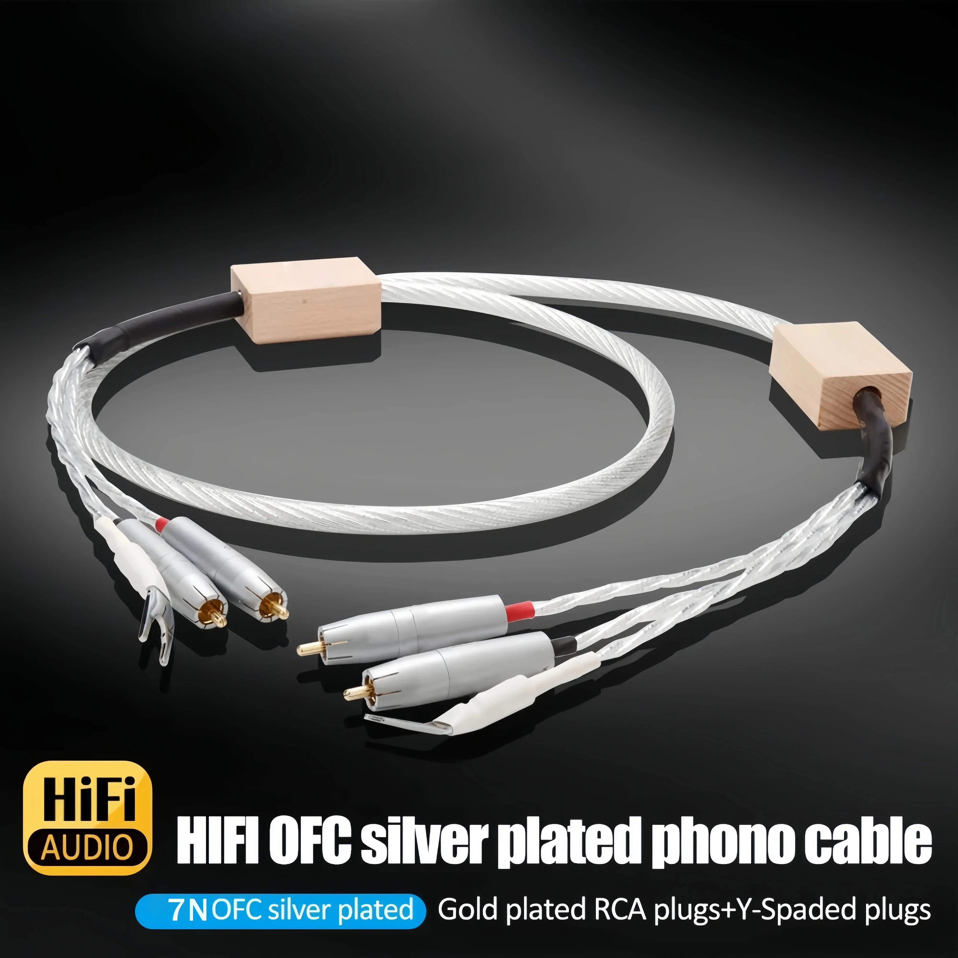 HIFI Audio Phono Tonearm RCA Cable with Ground Wire for LP Vinyl Record Player CD Amplifier Signal Cable
HIFI Audio Phono Tonearm RCA Cable with Ground Wire for LP Vinyl Record Player CD Amplifier Signal Cable