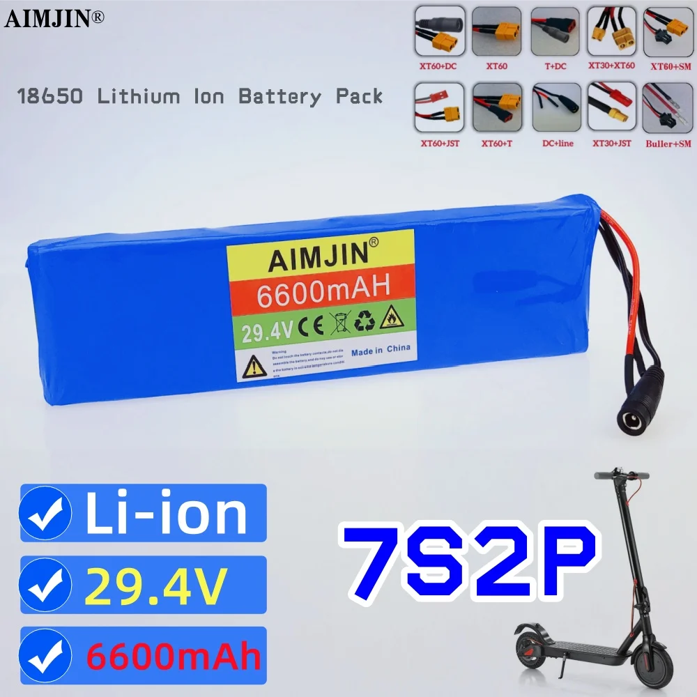 7S2P 18650 Lithium Ion Battery Pack 29.4V 6600mAh Rechargeable Built in BMS For Electric Scooter Battery etc
7S2P 18650 Lithium Ion Battery Pack 29.4V 6600mAh Rechargeable Built in BMS For Electric Scooter Battery etc