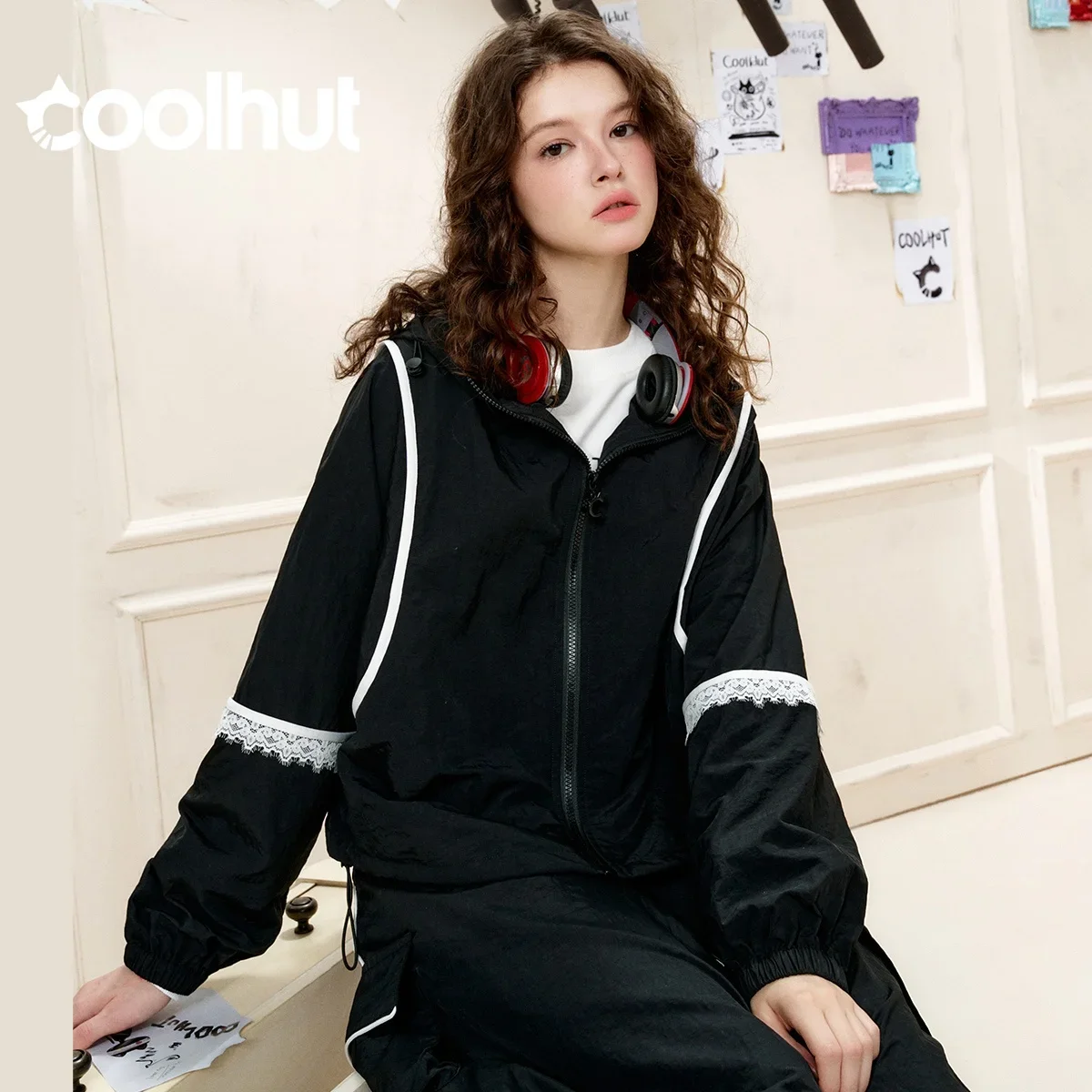 COOLHUT 2025: женская кружевная лоскутная куртка с капюшоном, зимнее пальто, ветровка, повседневная верхняя одежда, уличная модная куртка-бомбер
COOLHUT 2025: женская кружевная лоскутная куртка с капюшоном, зимнее пальто, ветровка, повседневная верхняя одежда, уличная модная куртка-бомбер