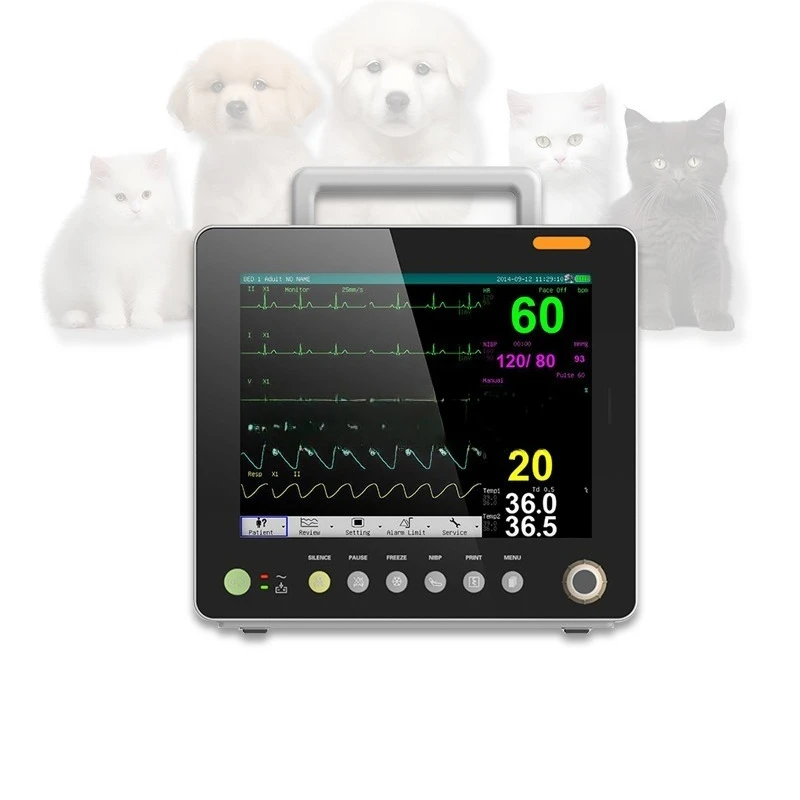 12.1 Inch Portable Medical Equipment ICU Multi-parameter Veterinary Patient Monitor
12.1 Inch Portable Medical Equipment ICU Multi-parameter Veterinary Patient Monitor