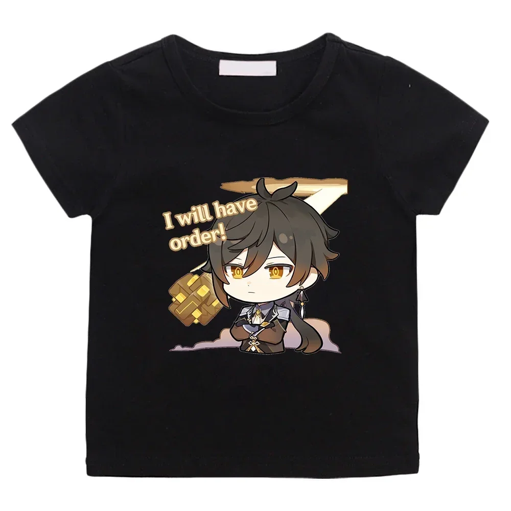 Hot Game Genshin Impact Tshirt Kids Kawaii Style Graphic T Shirts Unisex Boys Zhongli Print T-Shirts Girls Clothes 100% Cotton
Hot Game Genshin Impact Tshirt Kids Kawaii Style Graphic T Shirts Unisex Boys Zhongli Print T-Shirts Girls Clothes 100% Cotton