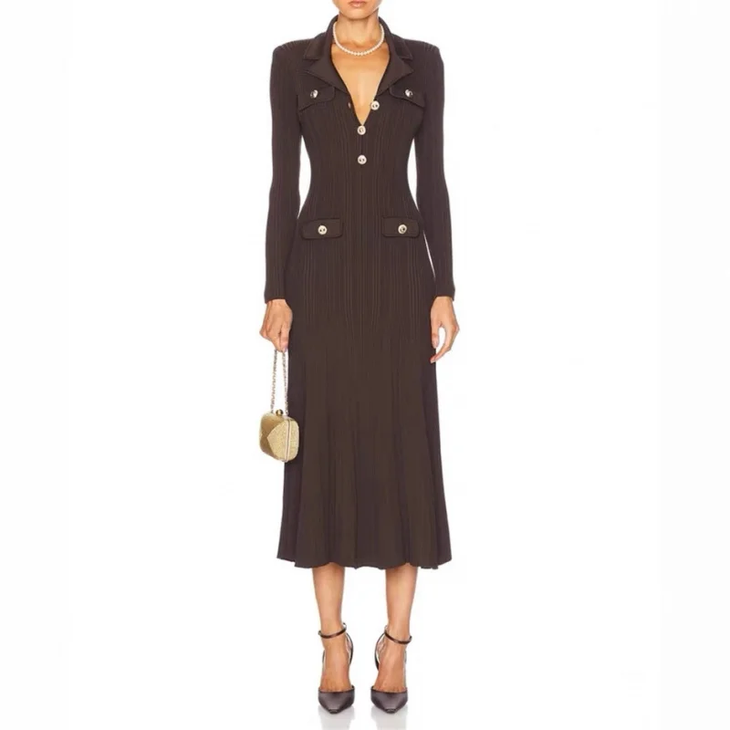 Australia Z Brand 2026 Versatile Polo V-Neck Metal Buckle Knitted Elastic Slim Fit Long Dress
Australia Z Brand 2026 Versatile Polo V-Neck Metal Buckle Knitted Elastic Slim Fit Long Dress