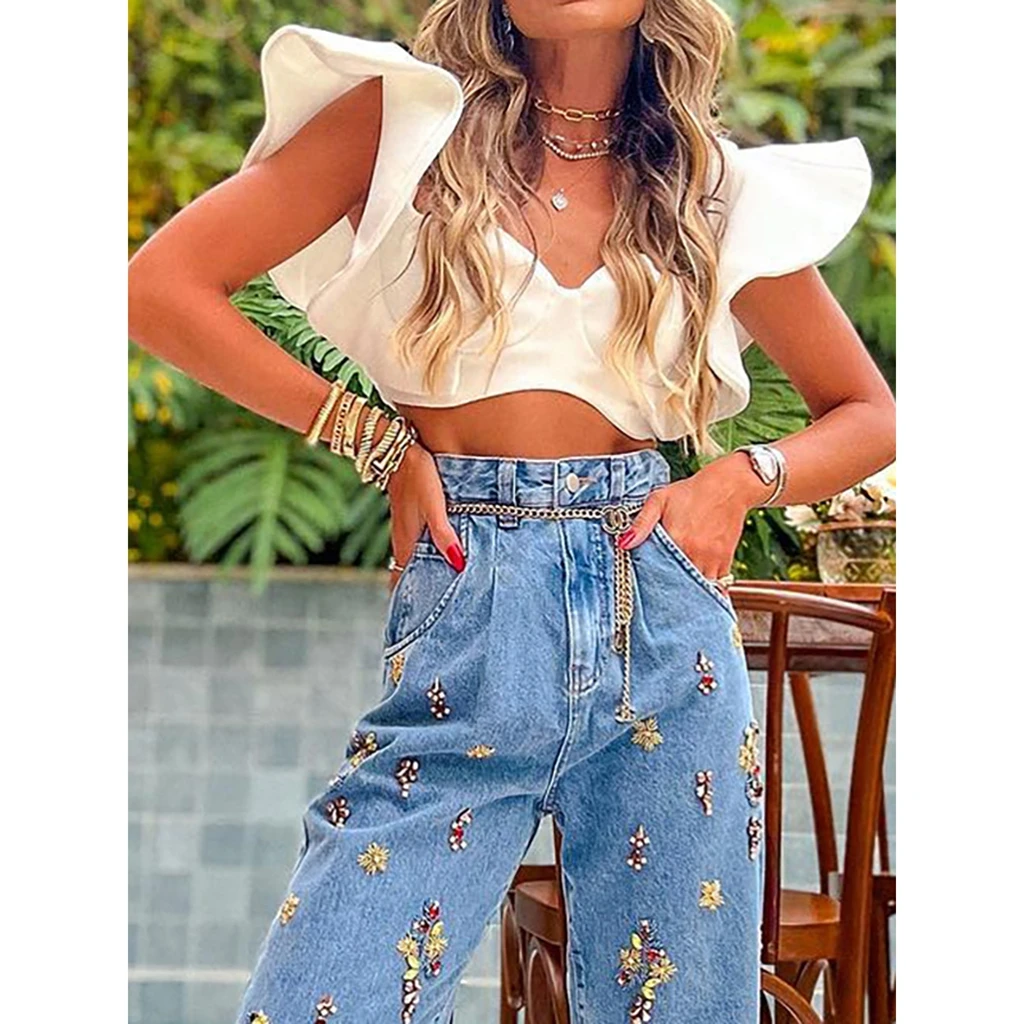 Women's Aesthetic Ruffle Air Layer Decorative Tank Top Solid Color Navel Bare Sweet Style Tight Summer Street Wear
Women's Aesthetic Ruffle Air Layer Decorative Tank Top Solid Color Navel Bare Sweet Style Tight Summer Street Wear