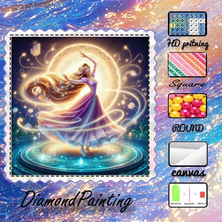 1 piece - Potdemiel-5D-DIY - Flocking cloth - Special drill - Diamond painting set - Princess, long hair - Diamond art
1 piece - Potdemiel-5D-DIY - Flocking cloth - Special drill - Diamond painting set - Princess, long hair - Diamond art