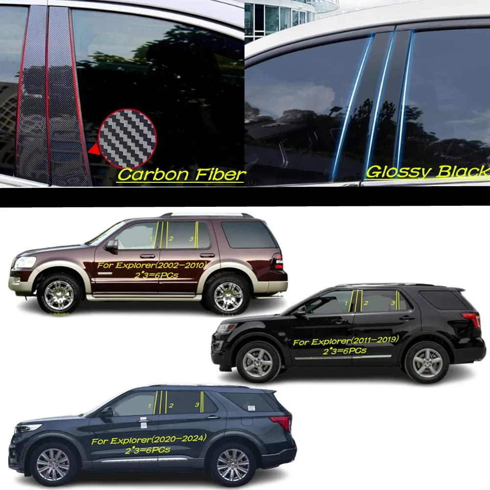 Car PC Material Pillar Post Cover Door Trim Window Molding Sticker Plate Accessories For Ford Explorer 2002-2019 2020-2024
Car PC Material Pillar Post Cover Door Trim Window Molding Sticker Plate Accessories For Ford Explorer 2002-2019 2020-2024