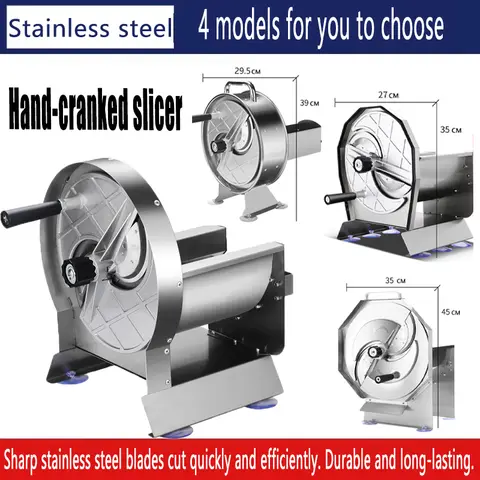 Manual Home Stainless Slicer Commercial Ultrathin Chip Machine Fruit Cutting Machine Lemon Slicer Kitchen Sausage Cabbage Slicer