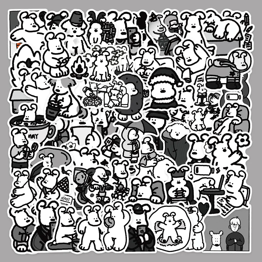 62pcsins Style Korean Black And White Dog Series Graffiti Stickers Suitable For Helmet Desktop Wall Decoration DIY Stickers
62pcsins Style Korean Black And White Dog Series Graffiti Stickers Suitable For Helmet Desktop Wall Decoration DIY Stickers