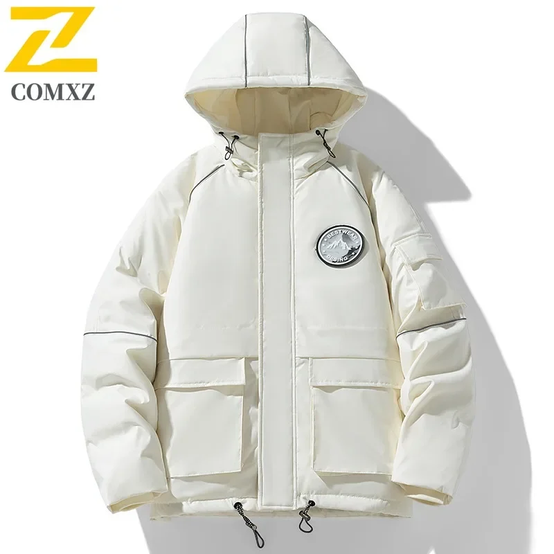 COMXZ мужские куртки-пуховики с капюшоном, универсальные однотонные лыжные поездки, свободная куртка с хлопковой подкладкой для кемпинга, ветрозащитная городская куртка-паркер
COMXZ мужские куртки-пуховики с капюшоном, универсальные однотонные лыжные поездки, свободная куртка с хлопковой подкладкой для кемпинга, ветрозащитная городская куртка-паркер