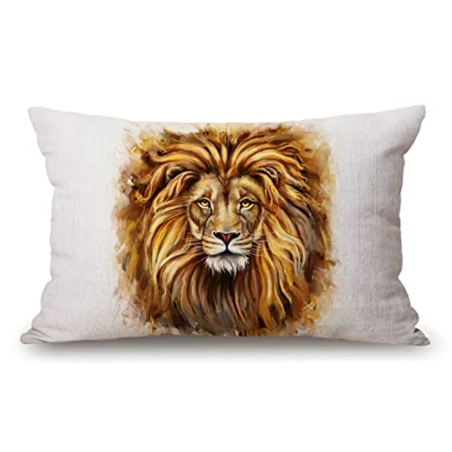 Lion Head Lumbar Throw Pillow Cover 12x20 Inch Decorative Bedroom Living Room Forest King Face Wild Animal Rectanglar Cushion C
Lion Head Lumbar Throw Pillow Cover 12x20 Inch Decorative Bedroom Living Room Forest King Face Wild Animal Rectanglar Cushion C