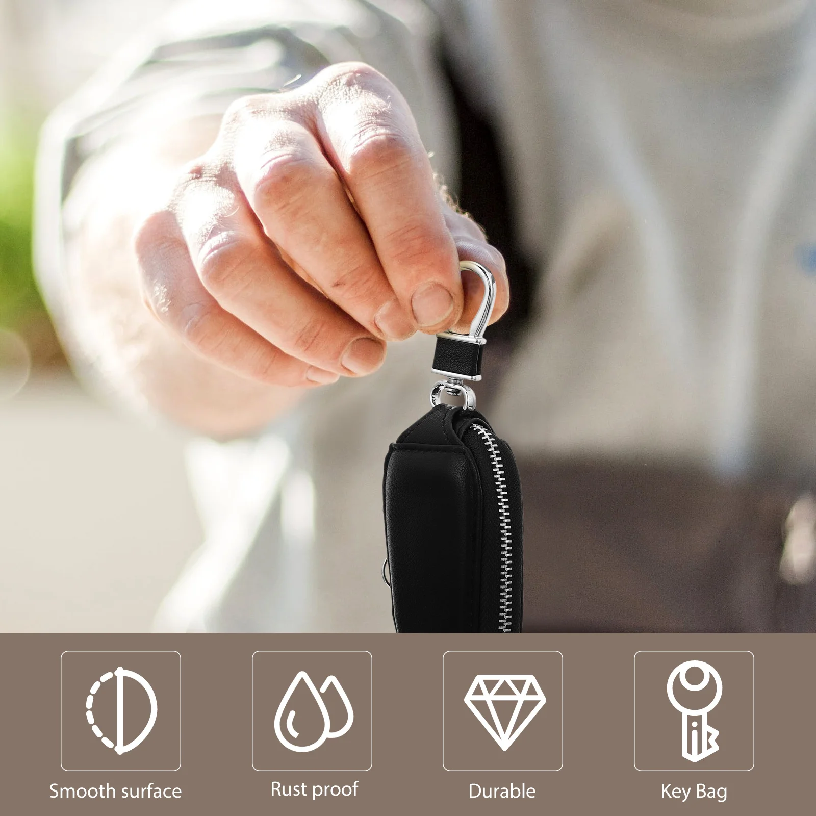 1Pcs Vehicle Key Bag Zinc Alloy Zipper Design Quick Closure Multi-Purpose Car Key Storage Organizer Pouch
1Pcs Vehicle Key Bag Zinc Alloy Zipper Design Quick Closure Multi-Purpose Car Key Storage Organizer Pouch