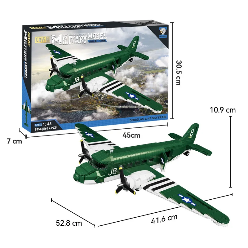NEW Transport Aircraft WW2 US Military C-47 Skytrain Transport Aircraft Propeller Airplane Model for Adults Gift
NEW Transport Aircraft WW2 US Military C-47 Skytrain Transport Aircraft Propeller Airplane Model for Adults Gift