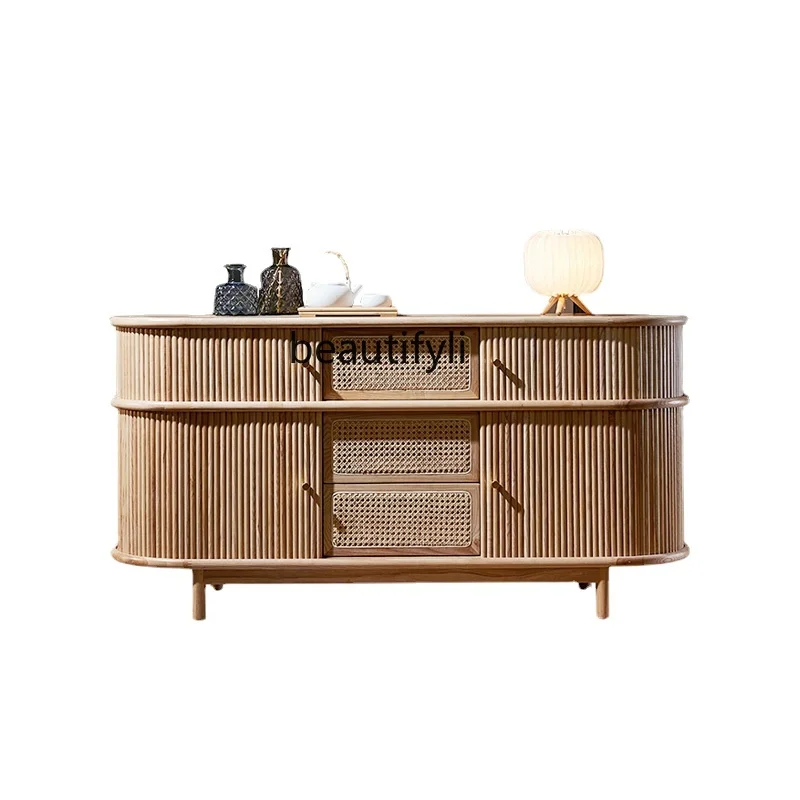 Nordic Solid Wood Storage Cabinet Rattan Sideboard Cabinet Japanese Retro Storage Entrance Cabinet Side Cabinet Chest of Drawers
Nordic Solid Wood Storage Cabinet Rattan Sideboard Cabinet Japanese Retro Storage Entrance Cabinet Side Cabinet Chest of Drawers