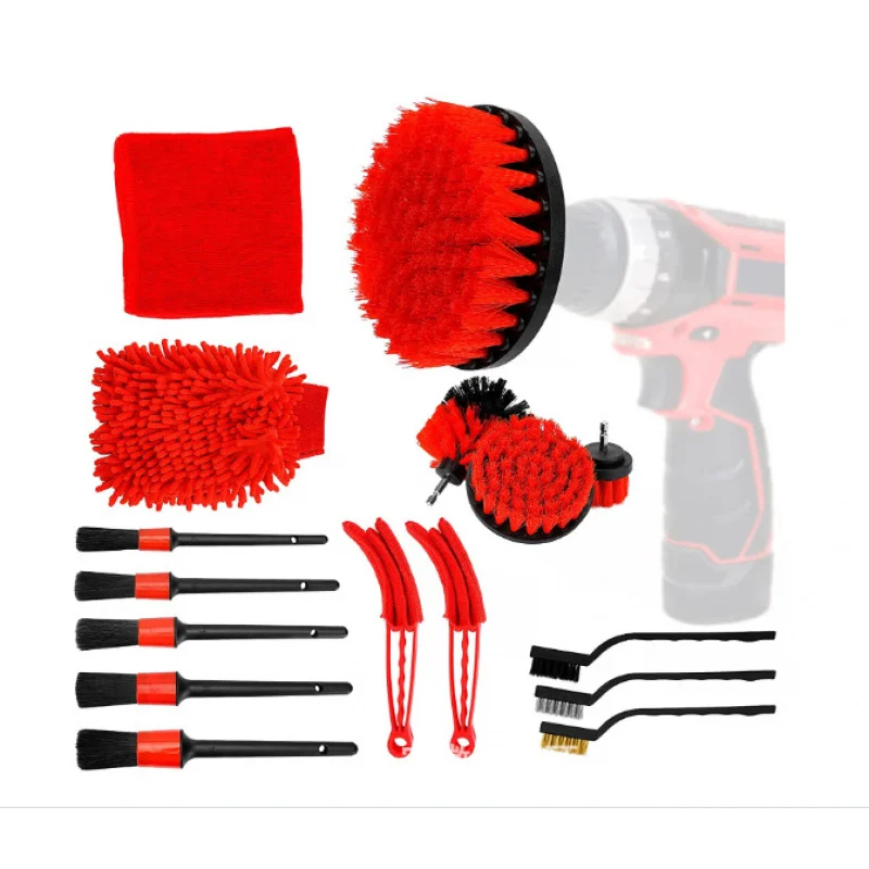 Electric drill brush car cleaning brush16Set of gloves, blinds, and air vent brush
Electric drill brush car cleaning brush16Set of gloves, blinds, and air vent brush