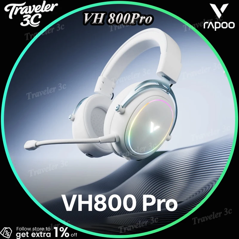 Rapoo VH800Pro Wireless Gaming Headset Over Ear Four Modes 7 1 Surround Sound Esports Fps Multi 280g Lightweight Headphones
Rapoo VH800Pro Wireless Gaming Headset Over Ear Four Modes 7 1 Surround Sound Esports Fps Multi 280g Lightweight Headphones