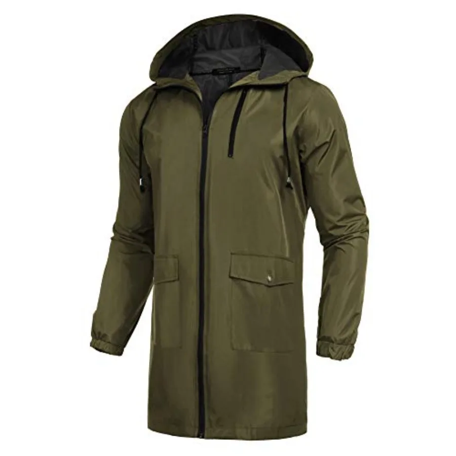 Men's Long Raincoat Ligtweight Rain Jacket Waterproof Outdoor Jackets with Hood
Men's Long Raincoat Ligtweight Rain Jacket Waterproof Outdoor Jackets with Hood