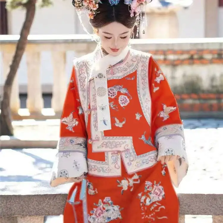 Mandarin Women's Qing Dynasty Printed Ancient Costume Qing Dynasty Yanji Princess Cheongsam Palace Princess Dress Two-piece
Mandarin Women's Qing Dynasty Printed Ancient Costume Qing Dynasty Yanji Princess Cheongsam Palace Princess Dress Two-piece