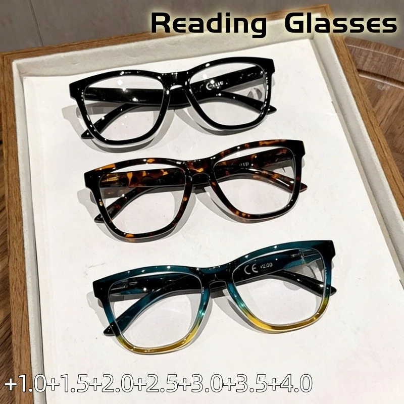 Anti-blue Light High-definition Men and Women Fashionable Reading Glasses Luxury Square Frame Spring Eyeglass Frame +1.0 To +4.0
Anti-blue Light High-definition Men and Women Fashionable Reading Glasses Luxury Square Frame Spring Eyeglass Frame +1.0 To +4.0