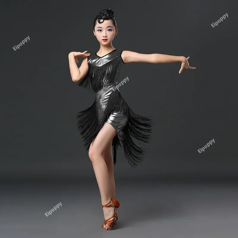 Girls summer dance clothing children's competition performance training dress tassel dress girl grade test dress
Girls summer dance clothing children's competition performance training dress tassel dress girl grade test dress