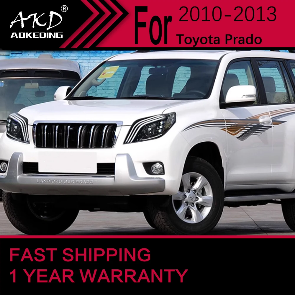 Автомобильные фары для Toyota Prado, светодиодные фары 2010-2013, передняя лампа Prado Drl, линза проектора с динамическим сигналом, автомобильные аксессуары
Автомобильные фары для Toyota Prado, светодиодные фары 2010-2013, передняя лампа Prado Drl, линза проектора с динамическим сигналом, автомобильные аксессуары