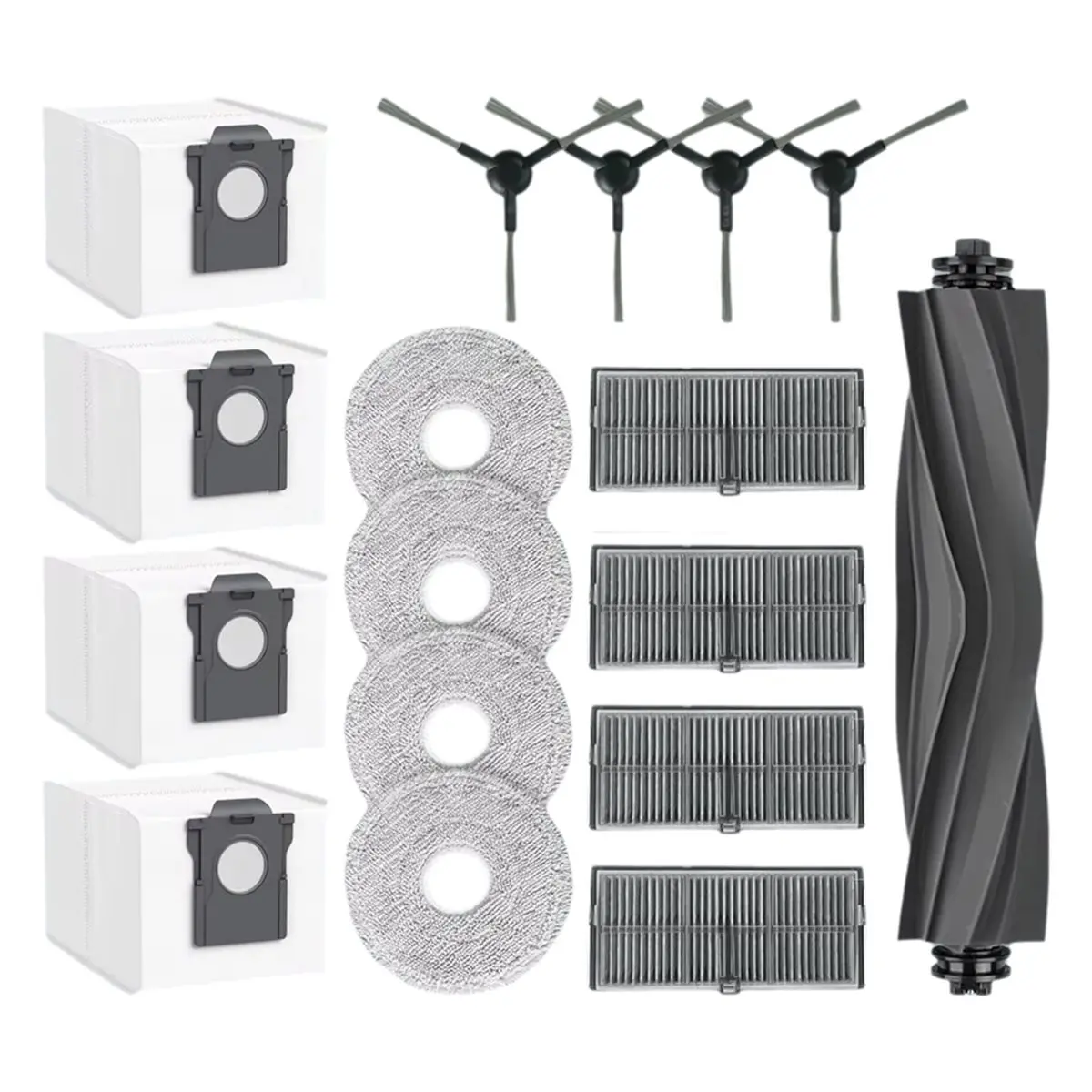 Комплект аксессуаров ABKB из 17 предметов для роботов-пылесосов L40 Ultra AE/D20 Ultra/RLD31SE/E40 Ultra: основная и боковые щетки, фильтры, насадки для влажной уборки, мешки для сбора пыли
Комплект аксессуаров ABKB из 17 предметов для роботов-пылесосов L40 Ultra AE/D20 Ultra/RLD31SE/E40 Ultra: основная и боковые щетки, фильтры, насадки для влажной уборки, мешки для сбора пыли