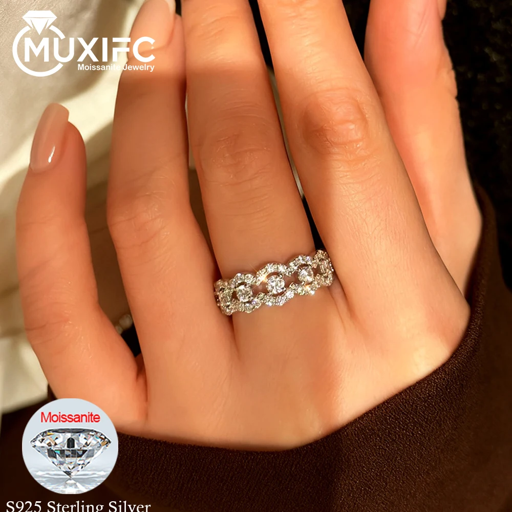 MUXIFC Luxury Lace Moissanite Wedding Rings for Women Half Eternity Brilliant Round Cut Engagement Band Fine Jewelry Gifts
MUXIFC Luxury Lace Moissanite Wedding Rings for Women Half Eternity Brilliant Round Cut Engagement Band Fine Jewelry Gifts