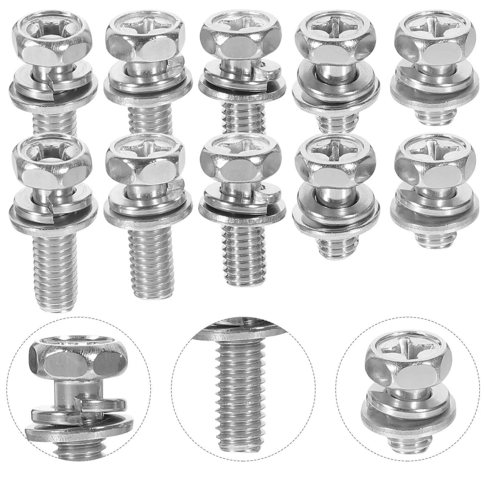 1Set Stainless Steel Battery Terminal Bolts and Nuts Kit Motorcycle Battery Bolt Set Hex Screw Design High Strength
1Set Stainless Steel Battery Terminal Bolts and Nuts Kit Motorcycle Battery Bolt Set Hex Screw Design High Strength