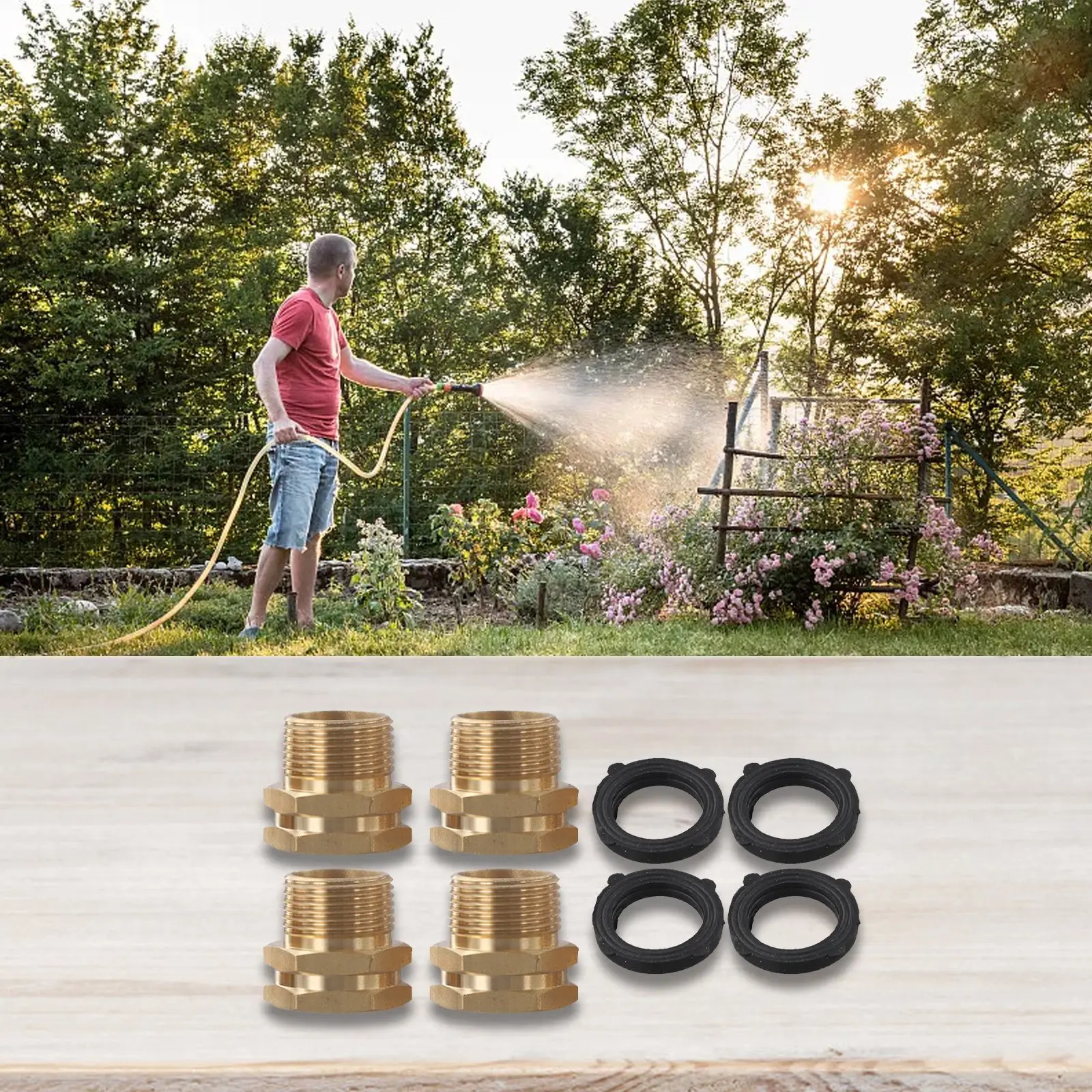 3 4 GHT To NPT Brass Garden Hose Adapter 3 4 GHT Female Efficient Water Flow High Compatibility For Faucets For Gardening Tools
3 4 GHT To NPT Brass Garden Hose Adapter 3 4 GHT Female Efficient Water Flow High Compatibility For Faucets For Gardening Tools