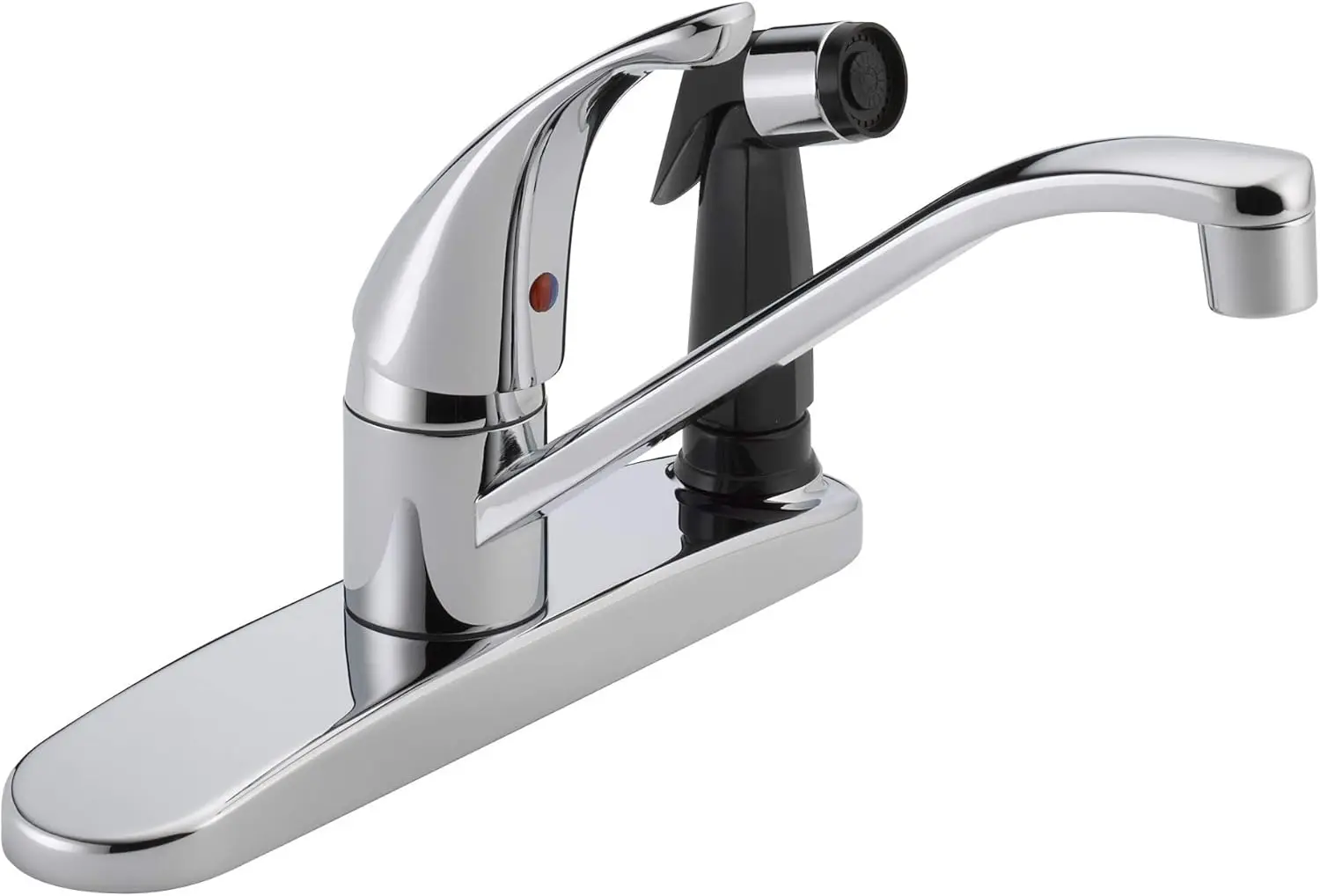 Single-Handle Kitchen Sink Faucet with Integrated Side Sprayer, Chrome - 360° Swivel, Easy Clean
Single-Handle Kitchen Sink Faucet with Integrated Side Sprayer, Chrome - 360° Swivel, Easy Clean