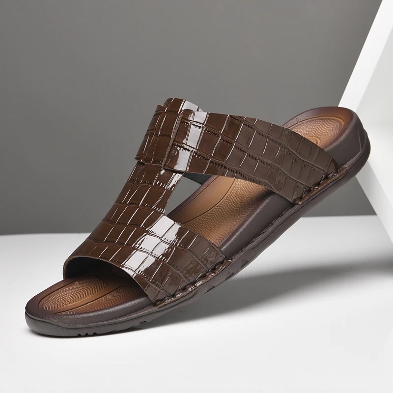Genuine Leather Men Slippers Formal Summer Shoes For Men High Quality Shoes Handmade Sandals Men Black And Brown Sandale Homme
Genuine Leather Men Slippers Formal Summer Shoes For Men High Quality Shoes Handmade Sandals Men Black And Brown Sandale Homme